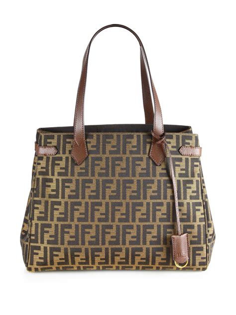 fendi tote with zipper|Fendi shopper tote on sale.